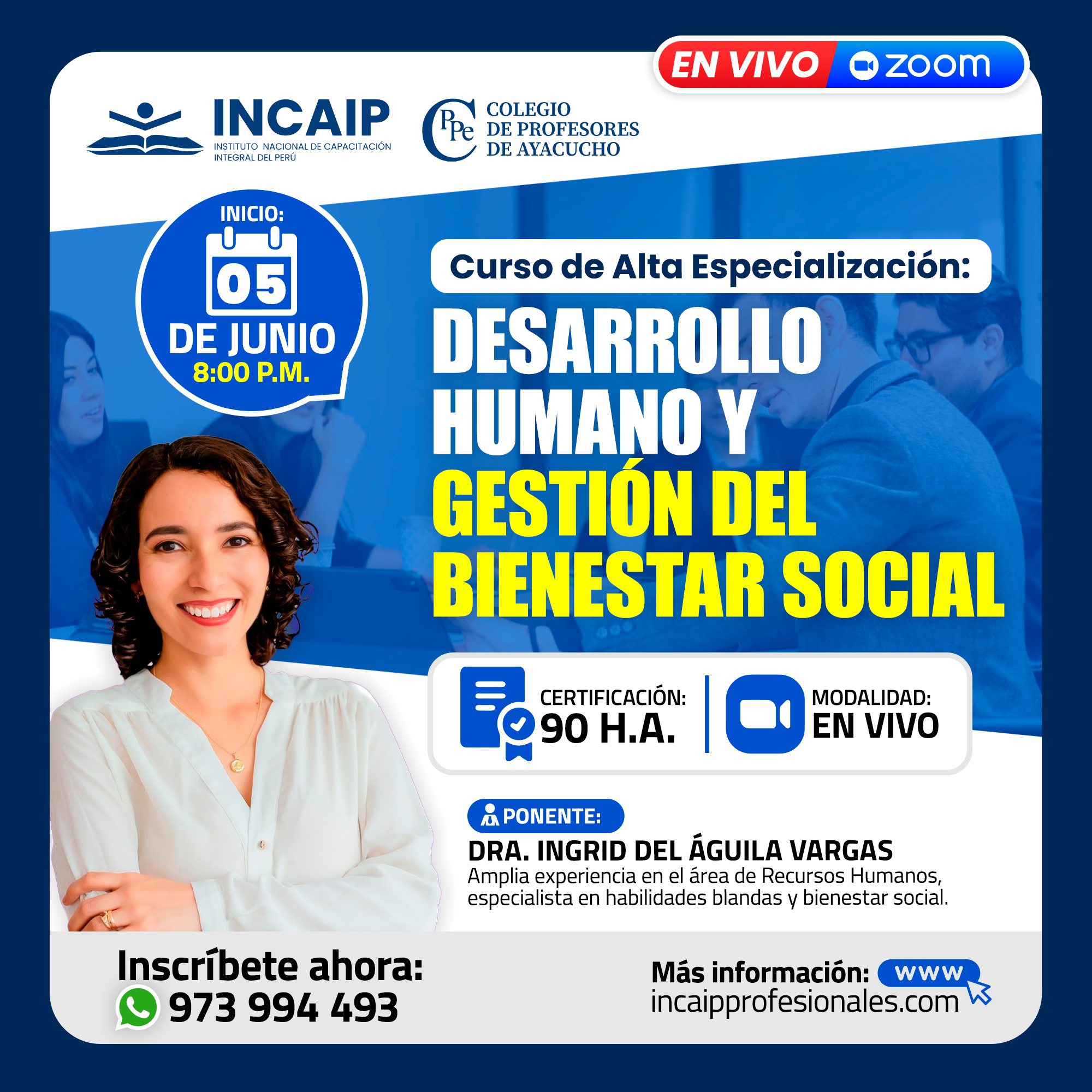 DESARROLLO HUMANO Y GESTIÓN DEL BIENESTAR SOCIAL 90 H.A.