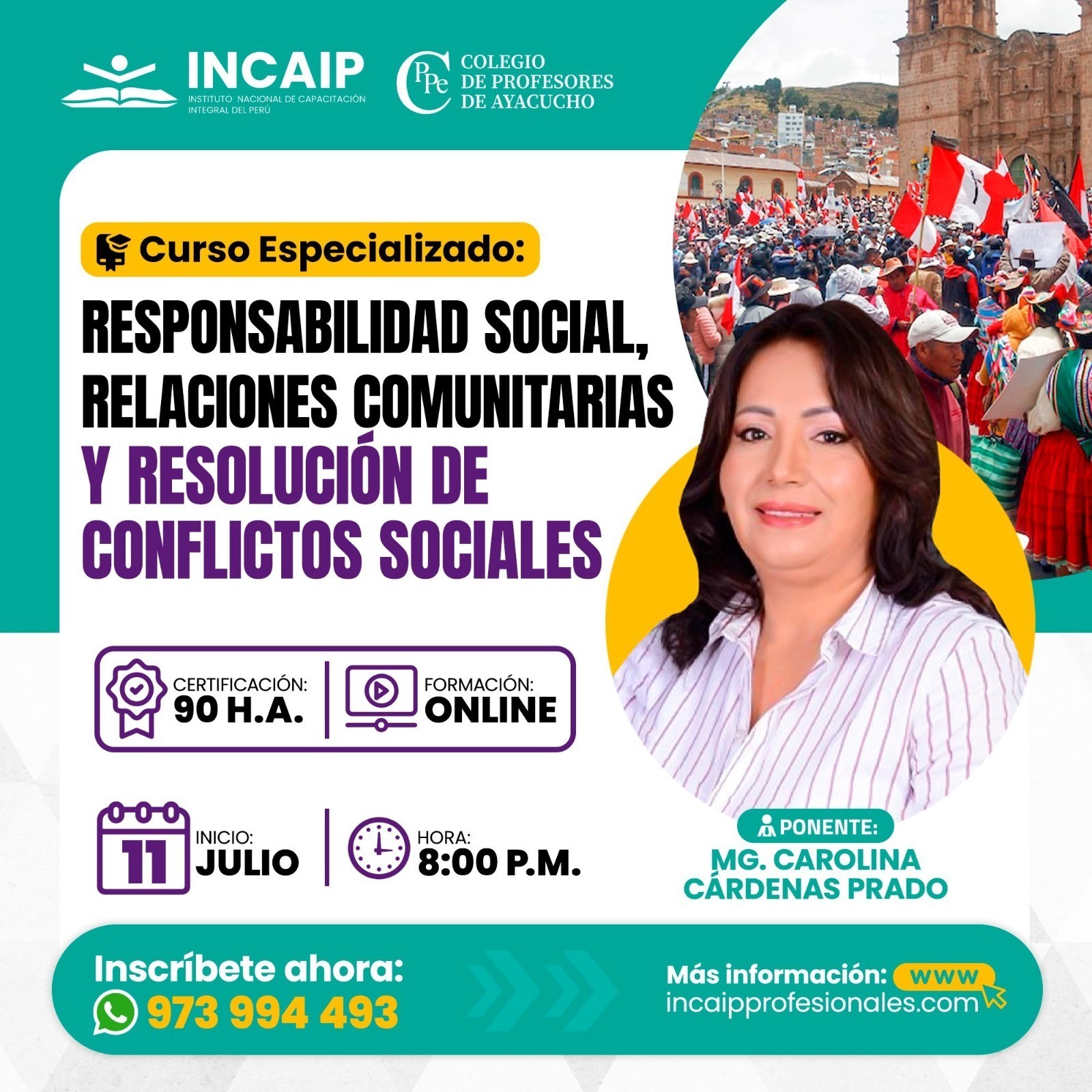 RESPONSABILIDAD SOCIAL, RELACIONES COMUNITARIAS Y RESOLUCIÓN DE CONFLICTOS SOCIALES  90 H.A.