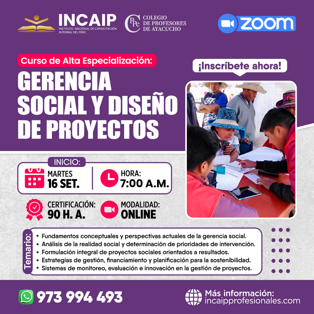 GERENCIA SOCIAL Y DISEÑO DE PROYECTOS 90 H.A. 2025