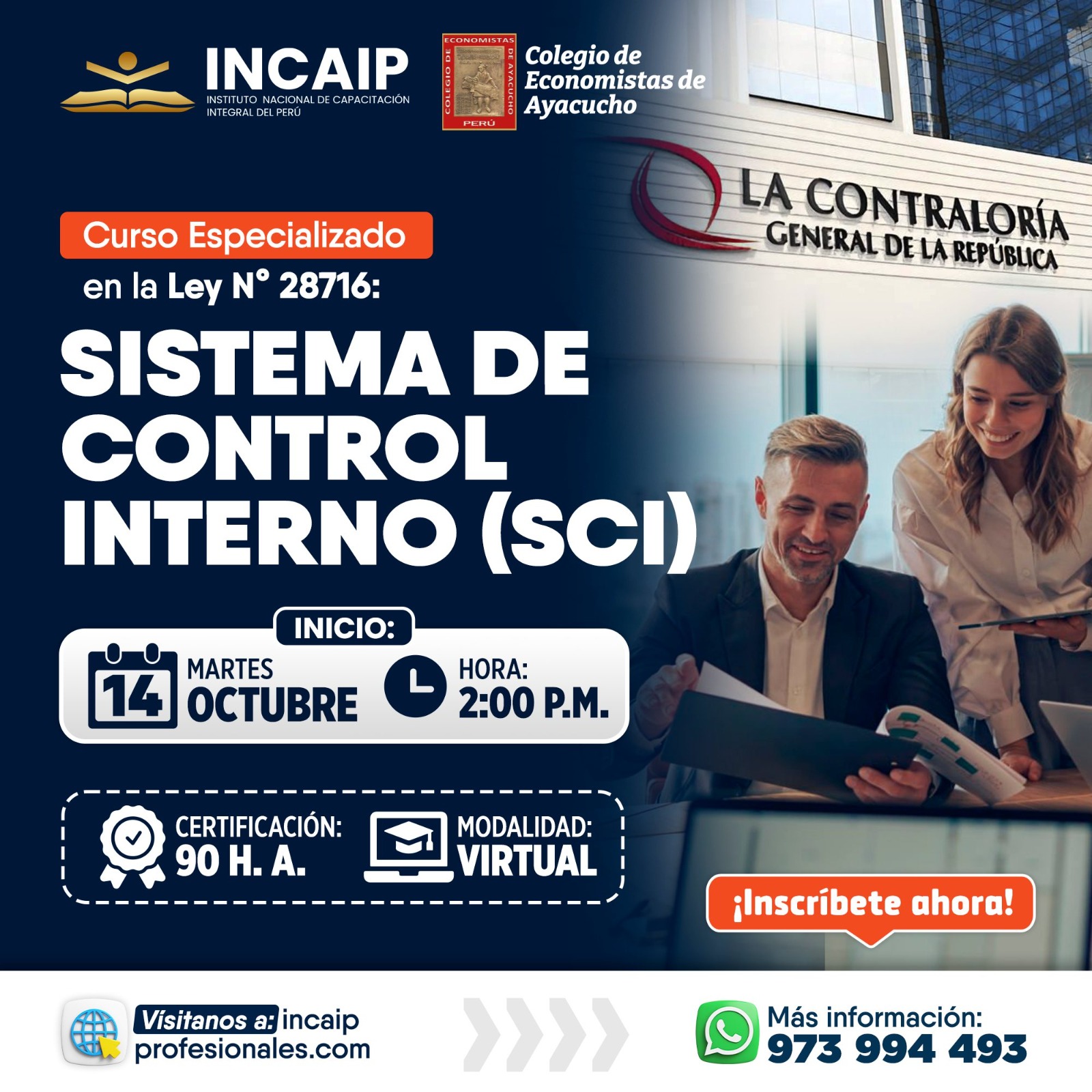 CURSO ESPECIALIZADO: SISTEMA DE CONTROL INTERNO 2025 90 H.A.