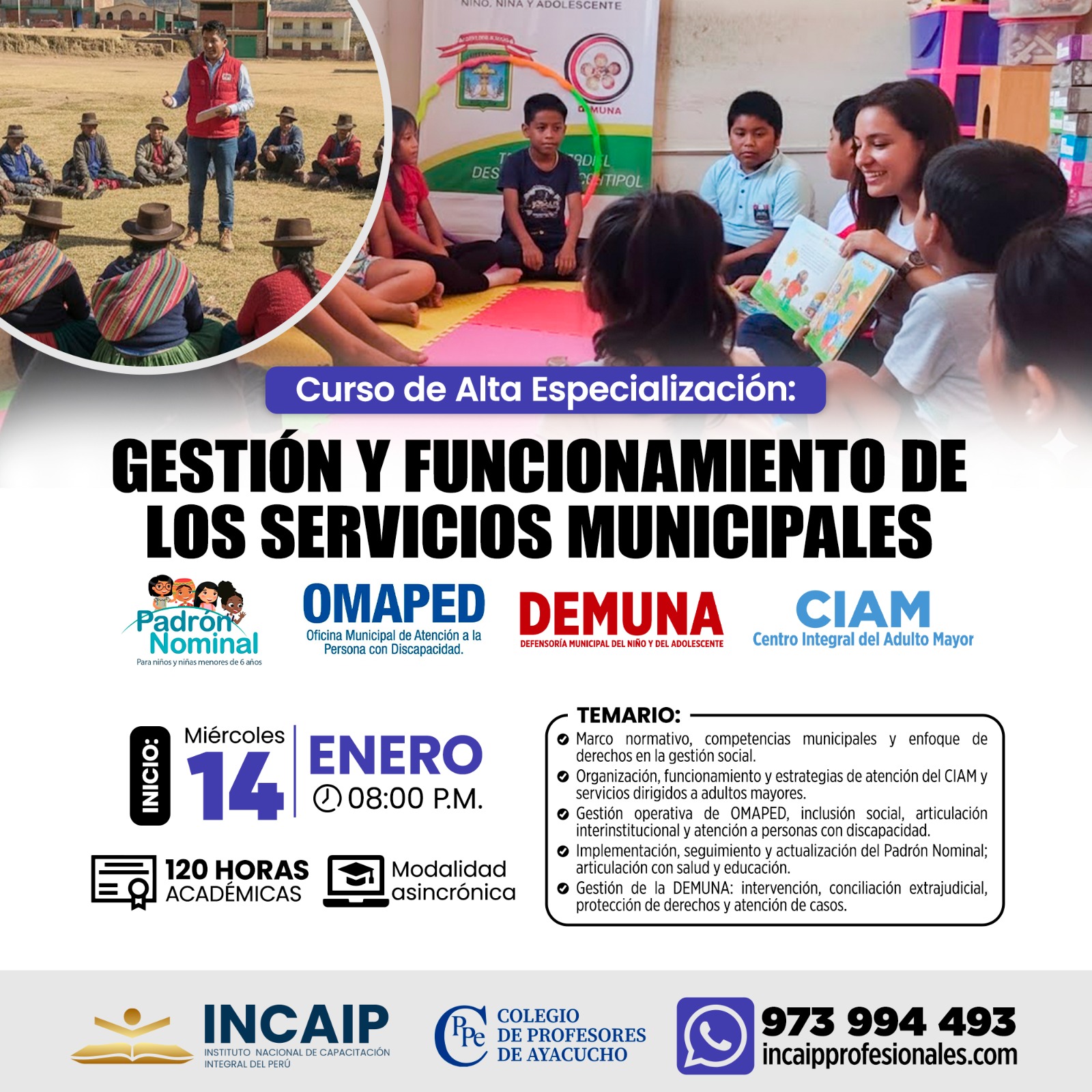 GESTIÓN Y FUNCIONAMIENTO DE LOS SERVICIOS MUNICIPALES 120 H.A.