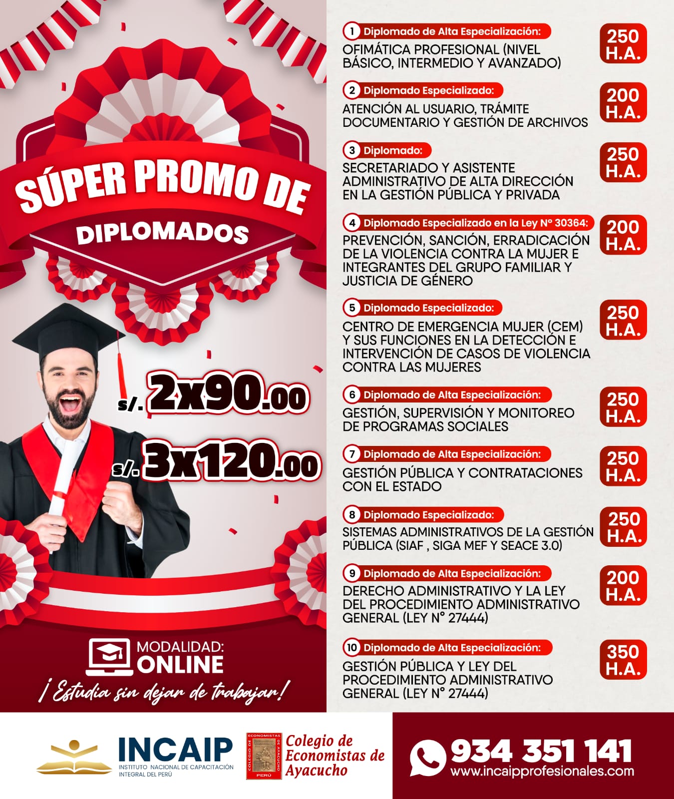 Diplomado: GESTIÓN PÚBLICA Y LEY DEL PROCEDIMIENTO ADMINISTRATIVO GENERAL (Ley N° 27444) - 220 H.A. 2026