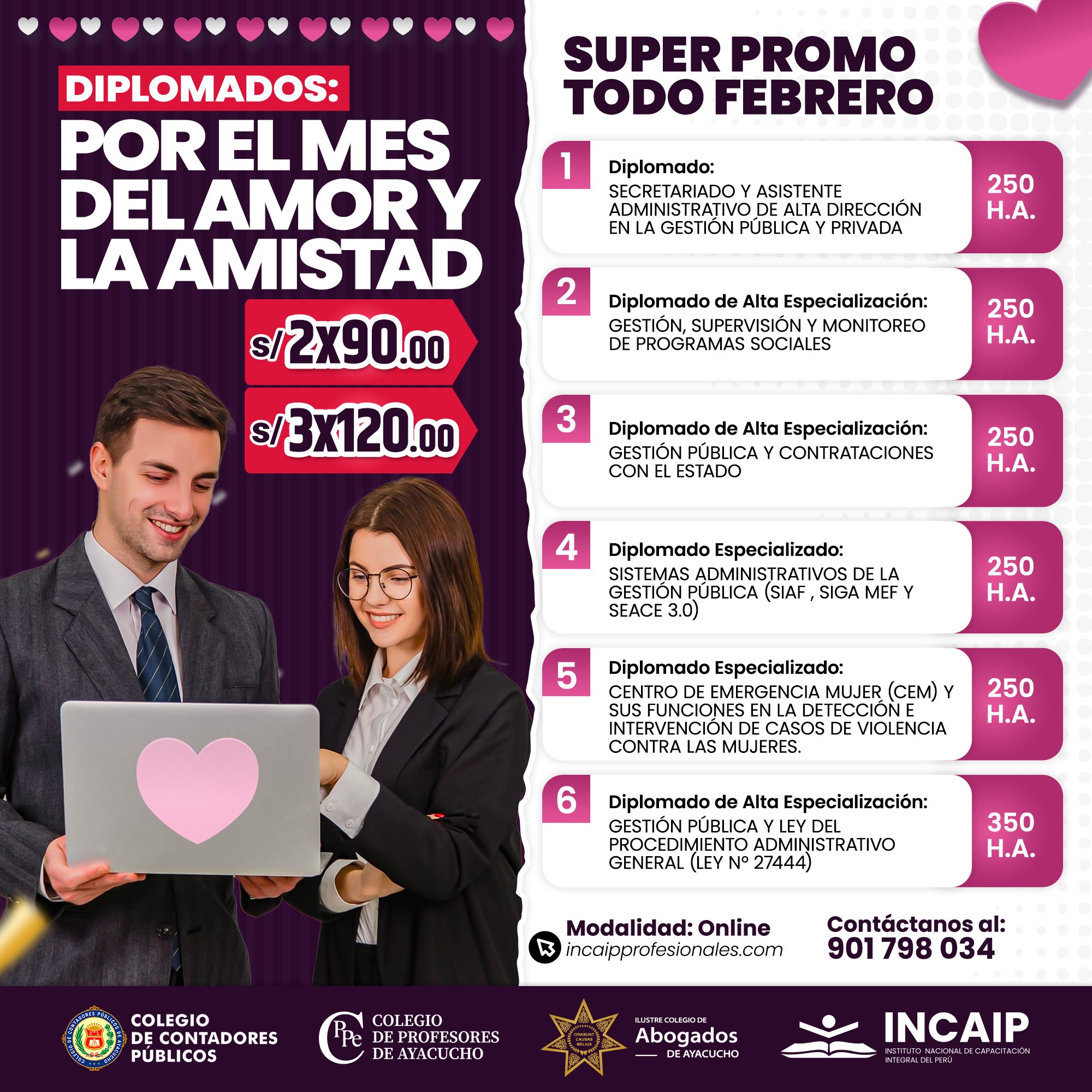 Diplomado 2026: (CEM) Y SUS FUNCIONES EN LA DETECCIÓN E INTERVENCIÓN DE CASOS DE VIOLENCIA CONTRA LAS MUJERES - 220 H.A. 2026