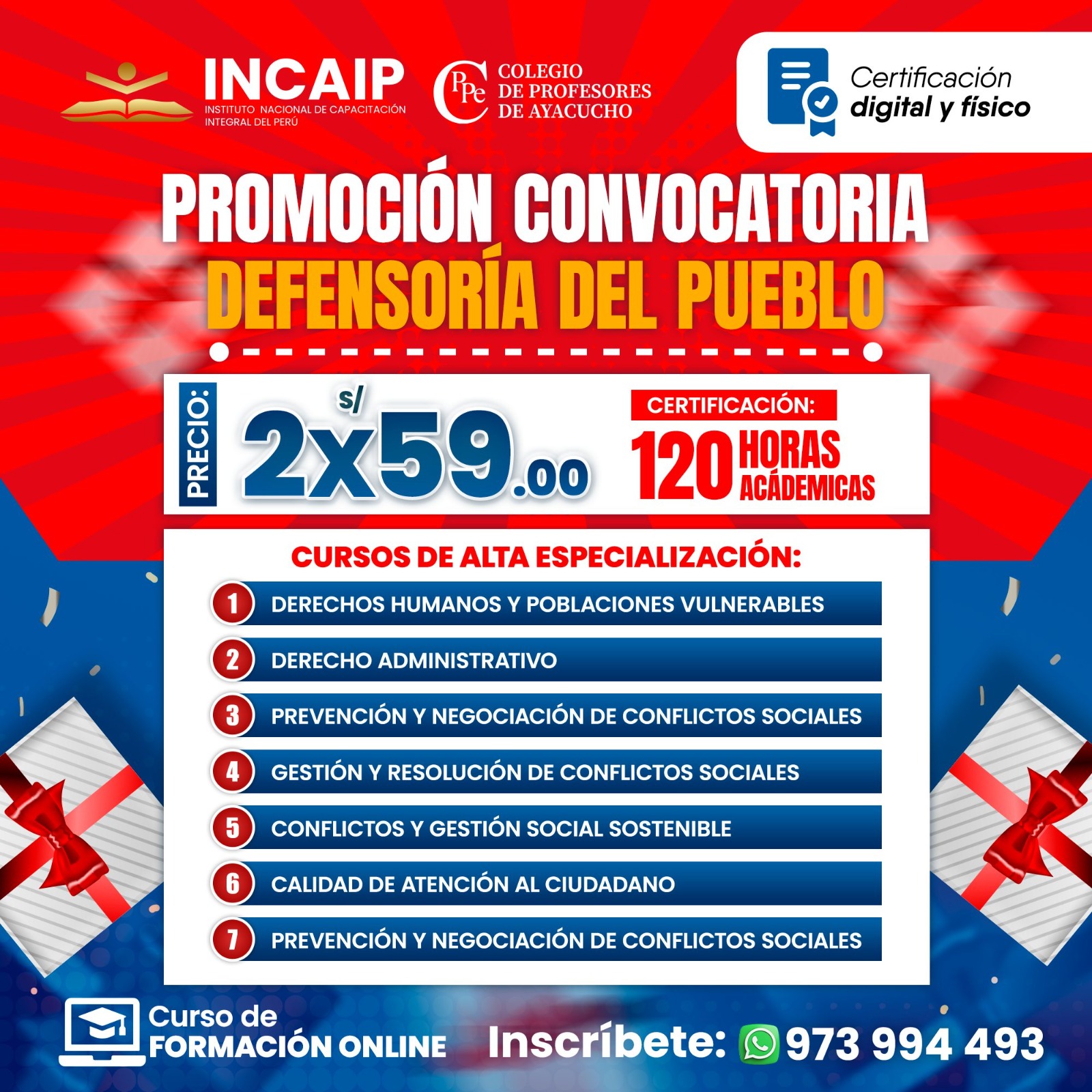 DERECHOS HUMANOS Y POBLACIONES VULNERABLES 120 H.A 2026-I