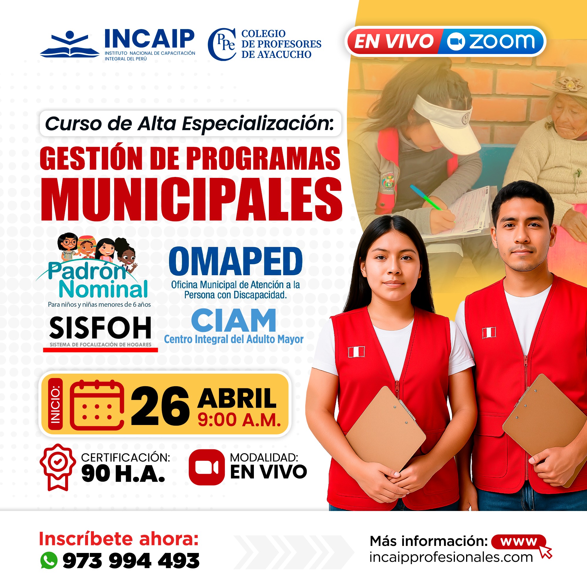 GESTIÓN DE PROGRAMAS MUNICIPALES 90 H.A.